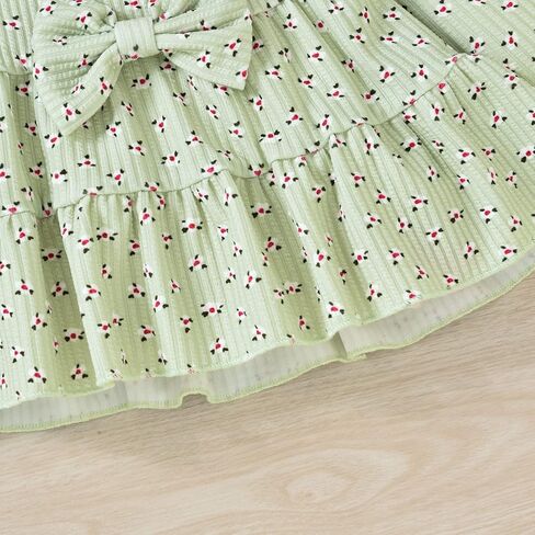 1-6T فريدة من نوعها طفل الفتيات أطقم ملابس للأطفال الصغار بلون الكتان تونك الأعلى والزهور طماق مجموعة ملابس in Kuwait