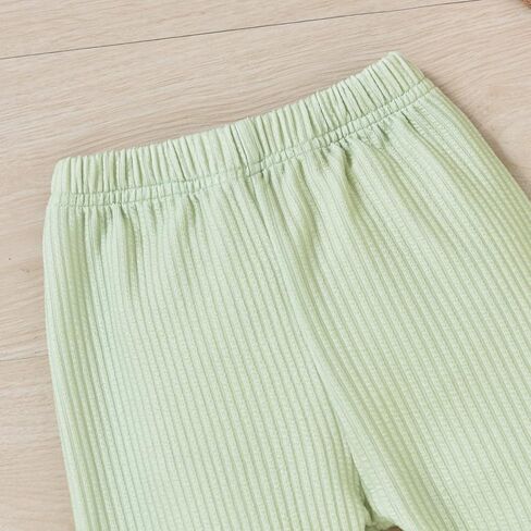 1-6T فريدة من نوعها طفل الفتيات أطقم ملابس للأطفال الصغار بلون الكتان تونك الأعلى والزهور طماق مجموعة ملابس in Kuwait