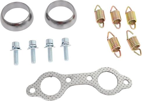 Exhaust Pipe Manifold Gasket Spring Rebuild Kit Compatible with Polaris Ranger RZR 800 EFI 2008 2009 2010 Sportsman Ranger 700 800 900 OEM# 5811511 3610047 7041804 7041687 5257254 Silver in Saudi Arabia