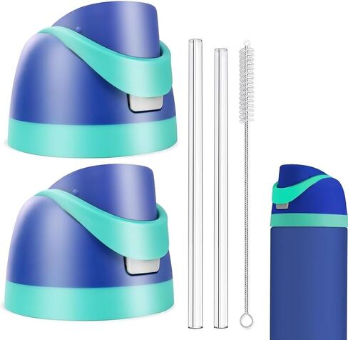 2 Pack Replacement Lid for Owala Freesip, One Button Water Bottle Replacement Cap Compatible with Owala Cup 16oz 24oz 32oz 40oz, No Leakage Replacement Lid Accessory Contain Straws and Straw Brush in Saudi Arabia