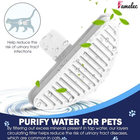 12 Pack Water Filter for Uah Cat Fountain Replacement Filters,Filter for Cat Water Fountain Compatible with Wireless & Battery Operated 2L/67oz Automatic Pet Water Fountain with Motion Sensor in Saudi Arabia