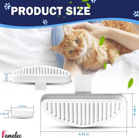 12 Pack Water Filter for Uah Cat Fountain Replacement Filters,Filter for Cat Water Fountain Compatible with Wireless & Battery Operated 2L/67oz Automatic Pet Water Fountain with Motion Sensor in Saudi Arabia