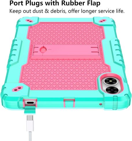 case for UMIDIGI G3 Tab Ultra,UMIDIGI G2 Tab,UMIDIGI G1 Tab, Built in Stand Shoulder Strap for UMIDIGI G3 Tab Ultra/G3 Tab/G2 Tab/G1 Tab 10.1 Tablet (Green/Pink) in Kuwait
