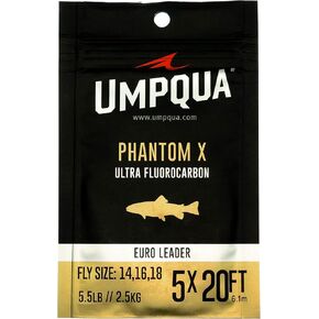 UMPQUA Phantom X Euro Nymph Leader 20', 2PK 5X