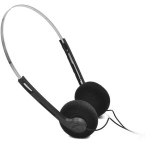 Black Over-Ear Earphones,Mini Stereo Lightweight Headphones with Cord, 80s 90s Vintage Headset Wired,Walkman Headphone, Hi-Fi Stereo Earphone, Over-Ear Headphones