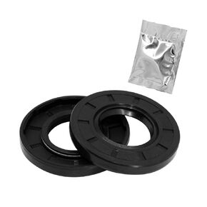 TC 40mm X 80mm X 10mm, 2PCS Black Double Lip Oil Seal, Nitrile Rubber Cover Double Lip with Spring, Oil Shaft Seal Fit for Bearing Shaft