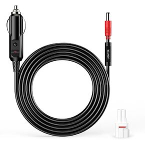 Autel Original 12V DC Car Charger Auto Power Supply Cable, DC 5.5mm x 2.5mm to Car Cigarette Lighter Male Plug Extension Charging Cable w/Fuse for Autel Scanner, Camera, CCTV Car Refrigerator (4.9FT)
