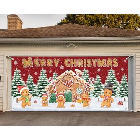 Halloween Garage Door Banner Cover Dark Castle Jack O'Lantern Large Yard Sign 6 x 13 Ft Photo Booth Background Props for Indoor Outdoor Wall Door House Party Decor