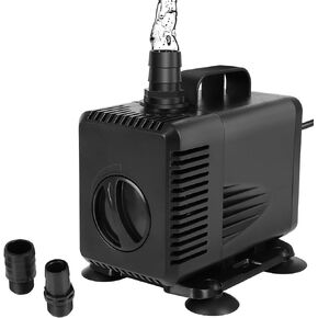 Submersible Pump, 1056GPH(4000L/H 80W) Ultra Quiet Water Fountain Pump with 9.8FT High Lift for Fish Tank, Aquarium,Pond,Hydroponics