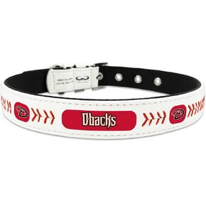 MLB Classic Leather Baseball Dog Collar