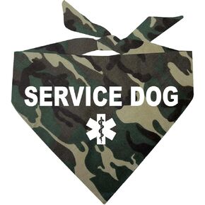 Service Dog Dog Bandana (Camo, OS 307)