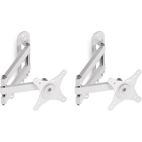 Suptek TV Wall Mount Swivel Tilt Rotation Full Motion Adjustable Articulating for Most 15-32 inch LED, LCD Monitor Wall Mount VESA 75,100, White, 2 Packs (MA2720W-2)