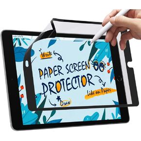 Mamol Magicsuction Paper Screen Protector for iPad 9th 8th 7th Generation, Write and Draw Like on Paper, iPad 10.2 inch (2021 2020 2019) Anti Glare Filter, High Sensitive/Bubble Free/Detachable