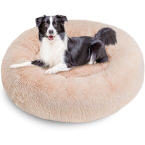 Donut Dog Bed | Anti-Anxiety Calming Dog Bed for Small to Medium-Size | Non-Slip Bottom and Washable Cat Beds | 27 inch