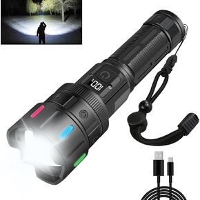 WINDFIRE Flashlights High Lumens, LED Rechargeable Flashlights 990000 Lumens Super Bright Flashlight 5 Modes, Flash Light Battery Powered, Tactical Powerful Flashlight for Home, Camping, Emergencies