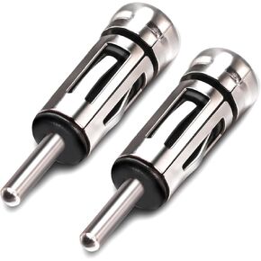 2PCS DIN to ISO Car Antenna Adapter, DIN Male to ISO Female Radio Aerial Antenna Connector, ISO Socket to DIN Plug Car Stereo Adapter for Vehicle Car Audio Radio Head Unit Stereo Receiver