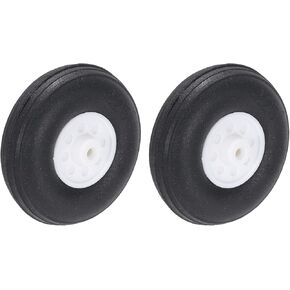 MECCANIXITY RC Airplane Wheels 1.77"x 0.59"x 0.08" OD RC Airplane,Aircraft PU Sponge Wheels,Tire Tail Wheel RC Aircraft Foam Wheel Replacement for DIY RC Model Plane Aircraft Pack of 2