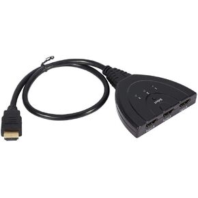 Hakeeta 3-Port 1080P HDMI Adapter Multi-Monitor Auto Switch Hub Box Splitter, Support Full HD 1x2 HDMI Splitter, Support 3D, Cec.