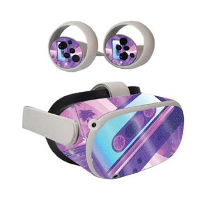 Carbon Fiber VR Skin Compatible with Oculus Quest 2-80s Cassette - Premium 3M Vinyl Protective Wrap Decal Cover - Easy to Apply | Crafted in The USA by MightySkins