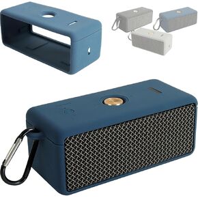 Silicone Case Protective Cover Soft Portable Shell Compatible with Marshall Emberton Speaker (Blue)