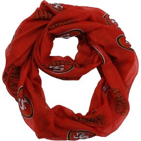 Littlearth womens NFL San Francisco 49ers Sheer Infinity Scarf, Team Color, One Size