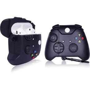 Besoar for Airpod 1&2 Case, 3D Silicone Fashion Cool Air pods Cover,Stylish Unique Trendy Hypebeast Funny Fun Design Designer for Men Boys Youth Teen Kids Soft Cases for Airpods 2/1 (Black Controller)