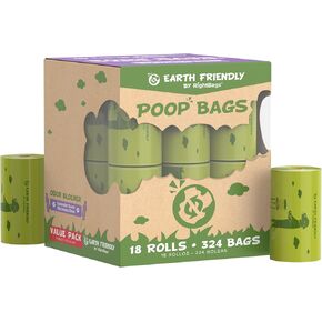 Earth Friendly Poop Bags 324 Count (Green, Scented)