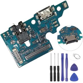 لسامسونج غالاكسي A51 شحن ميناء الكابلات المرنة لسامسونج A51 A515F SM-A515F USB شحن ميناء حوض الكابلات المرنة موصل مع أدوات إصلاح