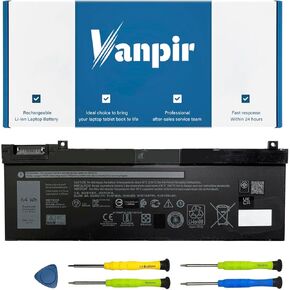 5TF10 Laptop Battery Replacement for Dell Precision 7730 7740 7530 7540 P34E002 P74F P74F001 P74F002 P34E P34E001 Series Notebook 05TF10 0RY3F9 7M0T6 NYFJH RY3F9 GHXKY 7.6V 64Wh 8000mAh