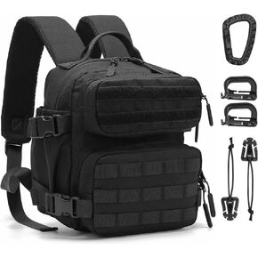 9L Mini Tactical Backpack Men Women Small Assault Rucksack Water-proof GYM Hiking Bug Out Bag with molle attachments (Pink)
