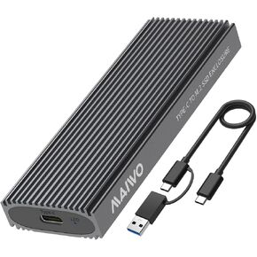 MAIWO Aluminum USB 3.1 Gen 2 to M.2 SATA SSD Enclosure Adapter, External SATA Based M.2 Solid State Drive Enclosure Reader (for M.2 SATA NGFF SSD only)