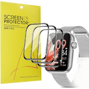 Compatible for DEKELIFE Smart Watches Screen Protector, [3 Pack] 3D Full Coverage PET Soft Screen Protector Film Compatible for DEKELIFE G39 PRO 1.85" Smart Watches (3 Pack)