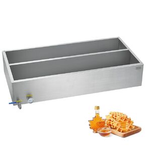 VEVOR Maple Syrup Evaporator Pan, 19.6 Gal, 30 x 16 x 9.5 Inch Maple Syrup,304 Stainless Steel Maple Syrup with Thermometer, 2 Valves and 3 Heating Methods, for Home, Outdoor