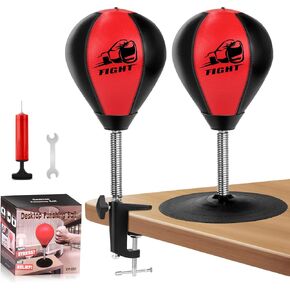 Desktop Punching Bag, Stress Relief Desk Punching Bag with Clamp, Heavy Duty Desk Boxing Punch Ball Suctions to Your Desk, Funny Toys for Kids Coworkers Friends