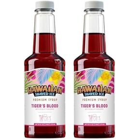 Hawaiian Shaved Ice Syrup Pint, Pineapple Flavor, Great For Slushies, Italian Soda, Popsicles, & More, No Refrigeration Needed, Contains No Nuts, Soy, Wheat, Dairy, Starch, Flour, or Egg Products in Kuwait