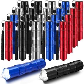 36 Pcs Mini Flashlights Bulk Bright Aluminum LED Handheld Torches with Lanyard Small LED Flashlights for Night Reading Emergency Hurricane Camping Hiking Party Favors