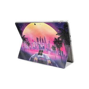 Glossy Glitter Laptop Skin Compatible with Microsoft Surface Pro 11 (2024) - Surreal Sunset - Premium 3M Vinyl Protective Wrap Decal Cover - Easy to Apply | Crafted in The USA by MightySkins