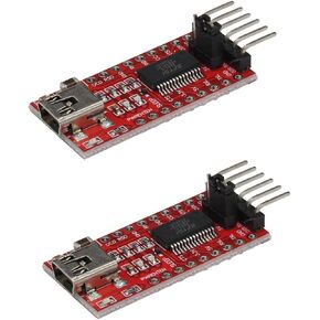 2pcs FT232RL Module USB to TTL Supports 3.3V / 5V with Mini Interface for Raspberry Pi