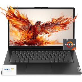 Lenovo Business Laptop, 14 inch FHD Display, AMD Ryzen 5 7520U Processor, 8GB RAM, 512GB PCIe SSD, Long Battery Life, Dolby Audio, Military Grade Durability, Ethernet Port, Win 11 Pro, w/WOWPC Bundle