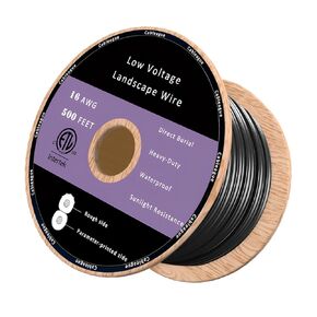 12/2 Low Voltage Landscape Lighting Wire 250ft 12AWG*2C Waterproof Conductor Outdoor Direct Burial 250 feet Black