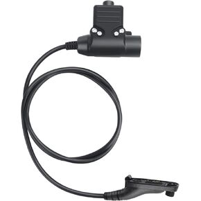 Two Way Radio U94 Ptt Adapter Push-to-Talk Button Adapter Calbe for Walkie Talkie Tactical Headset (APX Civilian Wiring)