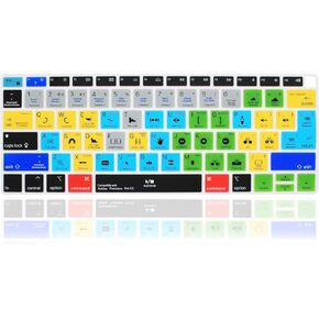 English Silicone Serato Scratch Live Shortcuts Hotkey Keyboard Cover Skin for MacBook Air 13 with Retina Display and Touch ID 2020 2019 2018 Model A1932 Keyboard Protector Skin(US and EU)