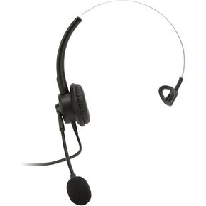 Telephone Headset, VT200 Crystal Head Customer Service Headset Single Ear Type, Noise Canceling Corded Phone Headset with Volume Control & Flexible Mic, All Day Comfort