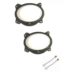 6x9 Front Door Car Stereo Speaker Install Adapter Plates and Speaker Connection Wire Harness Made for 2003-2014 Toyota 4Runner and 2002-2011 Toyota Camry