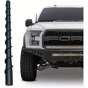 CZSWCH 50 Cal Truck Chrome Bullet Antenna Fit for Ford F150 F250 F350 Raptor/Dodge RAM 1500 2500 3500/Chevrolet Silverado & GMC Sierra-Short Replacement Antenna 1990 - Current (Chrome)