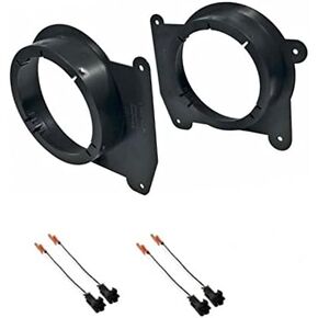 5.25" 6" 6.5" Front Door Speaker Mount Adapter Plates + Wire Harness Made for 1994-2004 GMC Sonoma/ S10 Pickup, Made for 1995-2005 Blazer, 1995-2001 Jimmy