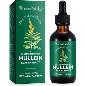 2 Pack Mullein Drops for Lungs, Mullein Leaf Extract with Chlorophyll,Mullein Leaf Extract for Lung Cleanse and Respiratory Support -2 Bottles
