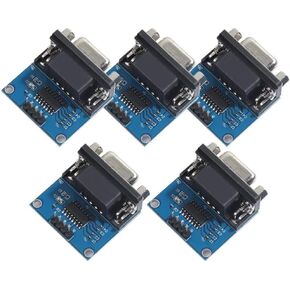 5pcs Module Connector MAX3232 Chip RS232 to TTL Female Serial Port to TTL DB9 Converter Module Board fit Equipment Upgrades Like DVD