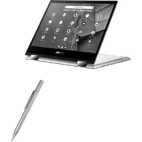 BoxWave Stylus Pen Compatible with ASUS Chromebook Flip CM3 (CM3200) - FineTouch Capacitive Stylus, Super Precise Stylus Pen for ASUS Chromebook Flip CM3 (CM3200) - Metallic Silver