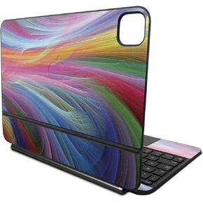 Skin Compatible with Apple Magic Keyboard for iPad Pro 11‑inch (M4) 2024 - Rainbow Waves - Premium 3M Vinyl Protective Wrap Decal Cover - Easy to Apply | Crafted in The USA by MightySkins